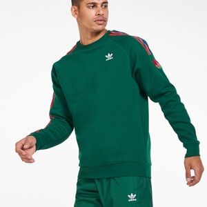 adidas originals 3D Logo Round Neck Casual Sweatshirt